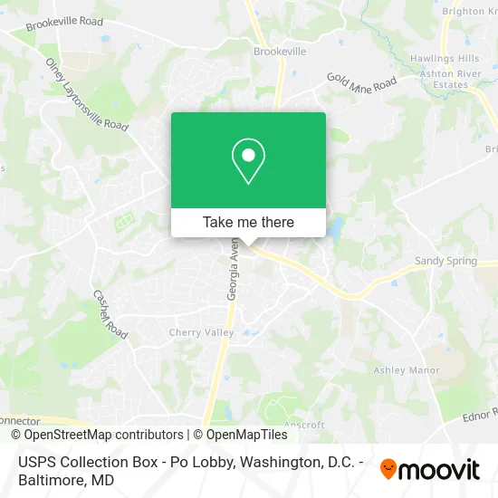 USPS Collection Box - Po Lobby map