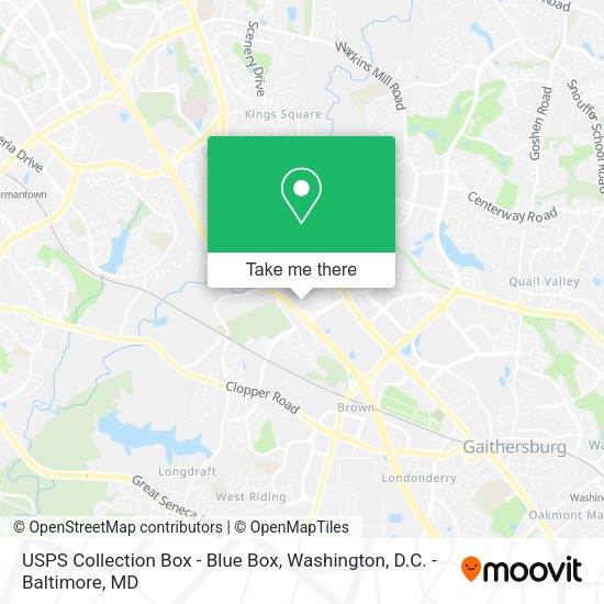 USPS Collection Box - Blue Box map
