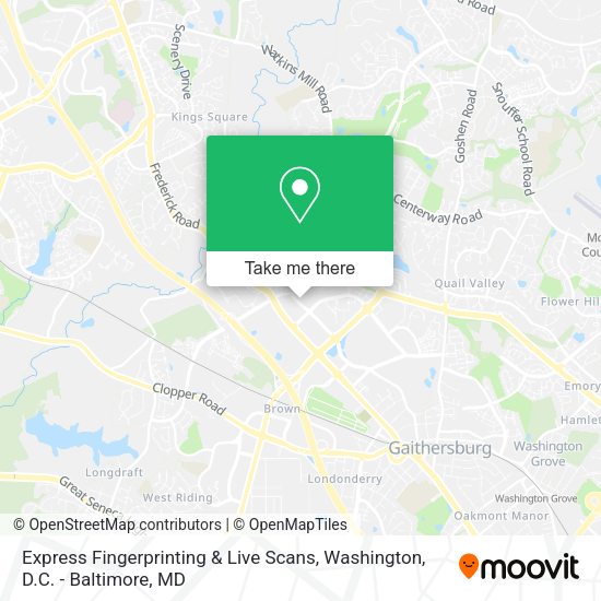 Express Fingerprinting & Live Scans map