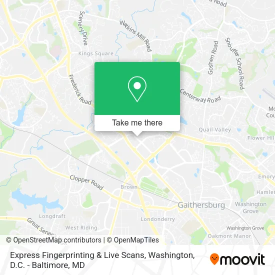 Mapa de Express Fingerprinting & Live Scans