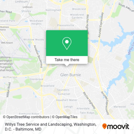 Willys Tree Service and Landscaping map
