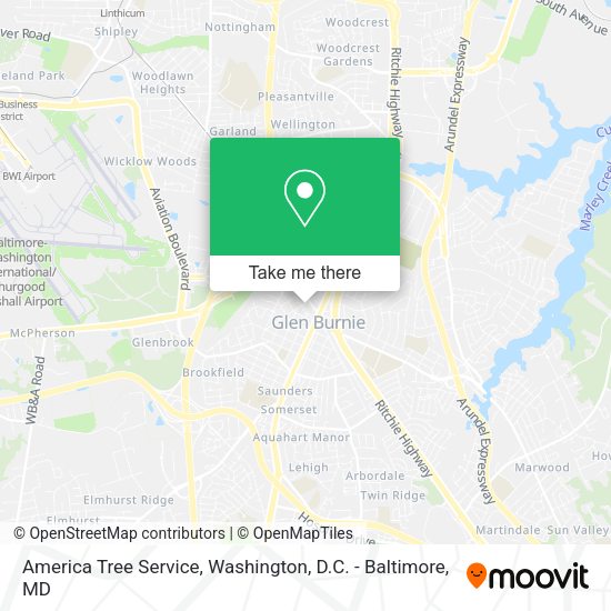 America Tree Service map