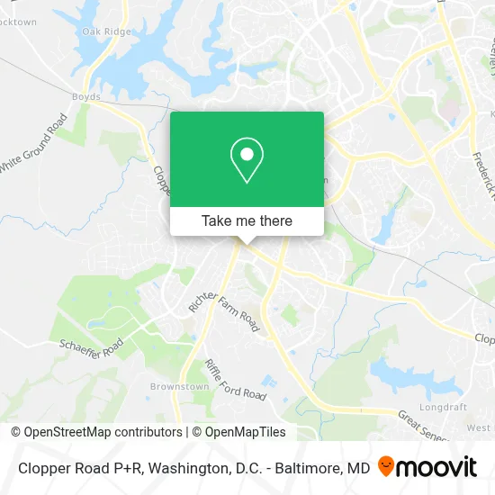 Clopper Road P+R map