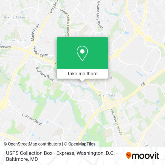 USPS Collection Box - Express map