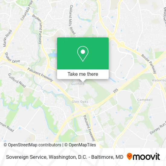 Mapa de Sovereign Service