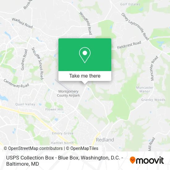 USPS Collection Box - Blue Box map