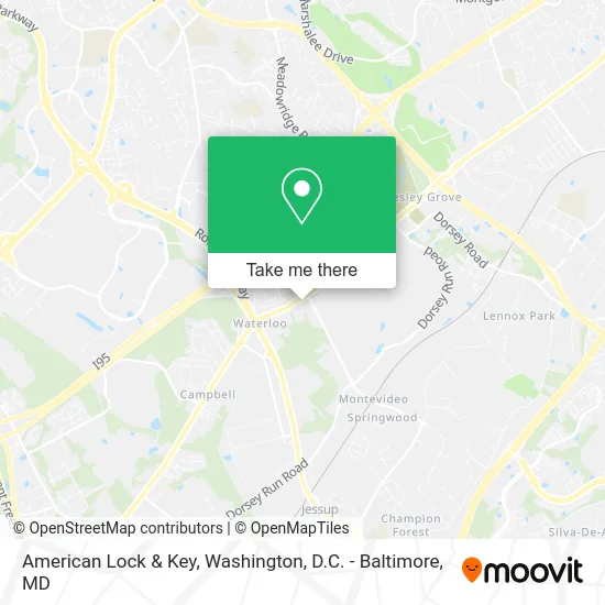 American Lock & Key map