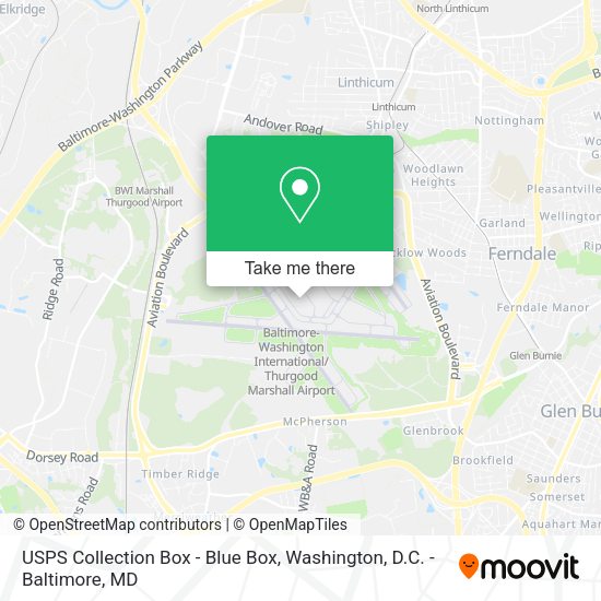 USPS Collection Box - Blue Box map