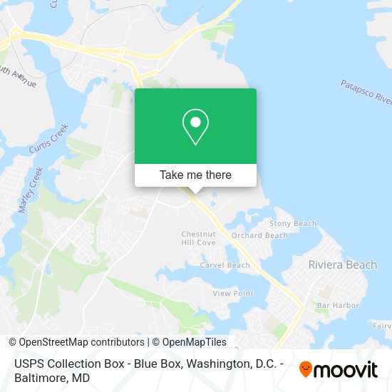 USPS Collection Box - Blue Box map