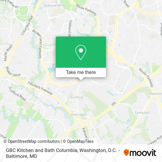 GBC Kitchen and Bath Columbia map