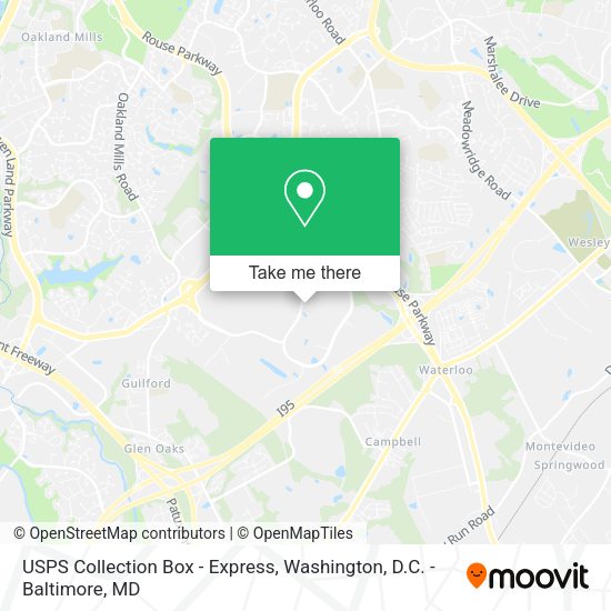 USPS Collection Box - Express map