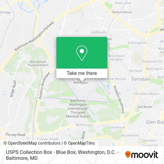 USPS Collection Box - Blue Box map