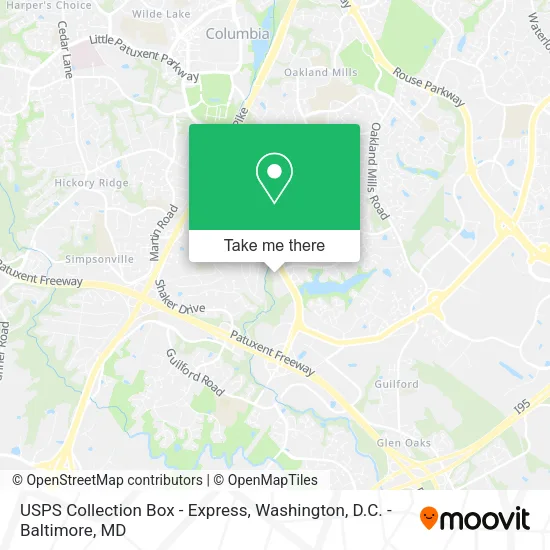 USPS Collection Box - Express map