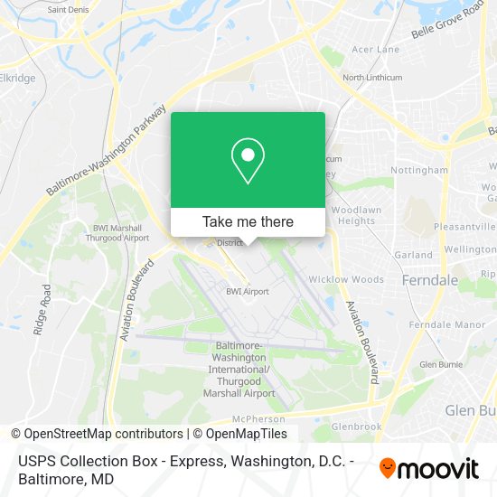USPS Collection Box - Express map