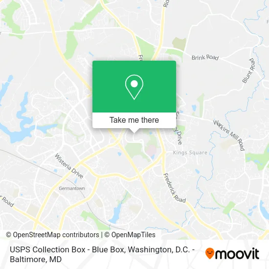 Mapa de USPS Collection Box - Blue Box