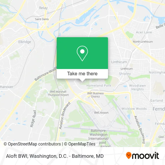 Aloft BWI map