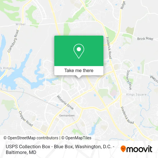 Mapa de USPS Collection Box - Blue Box
