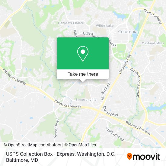 USPS Collection Box - Express map