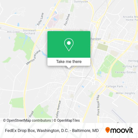 FedEx Drop Box map