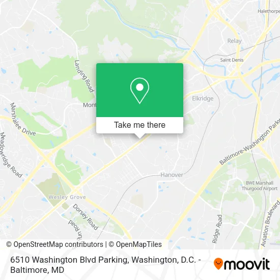 Mapa de 6510 Washington Blvd Parking