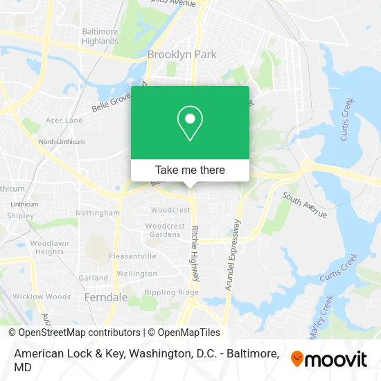 American Lock & Key map