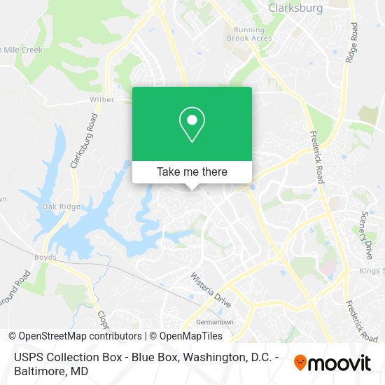USPS Collection Box - Blue Box map