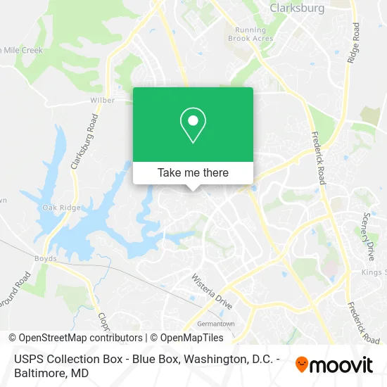 USPS Collection Box - Blue Box map