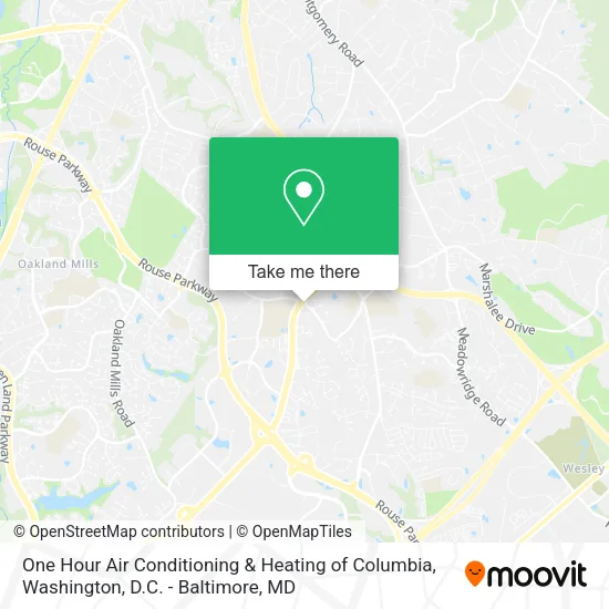 Mapa de One Hour Air Conditioning & Heating of Columbia