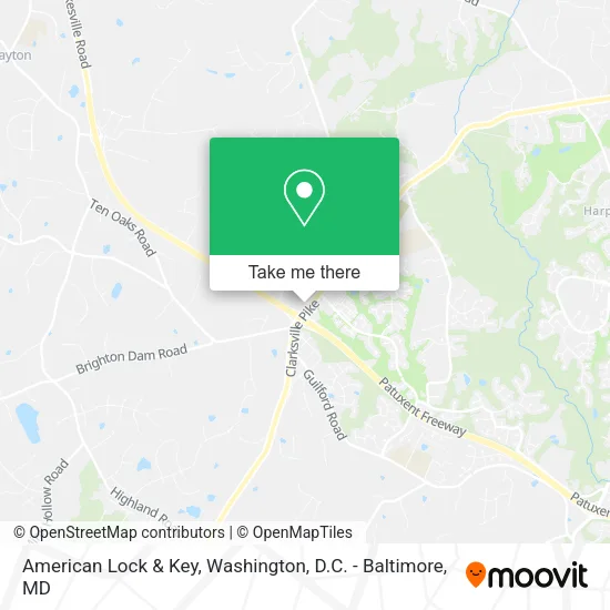 Mapa de American Lock & Key