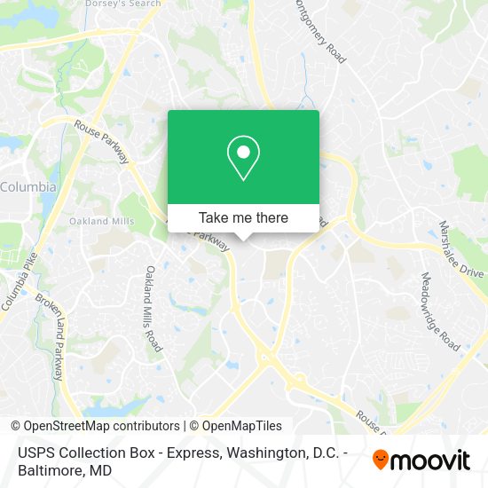 USPS Collection Box - Express map