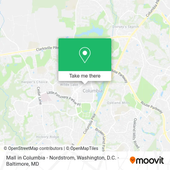 Mall in Columbia - Nordstrom map