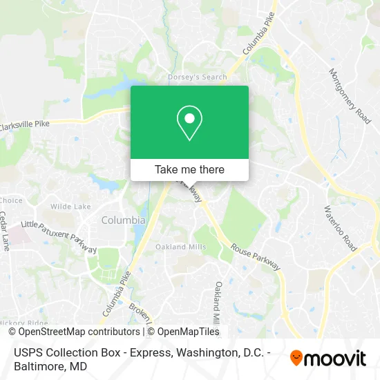 USPS Collection Box - Express map