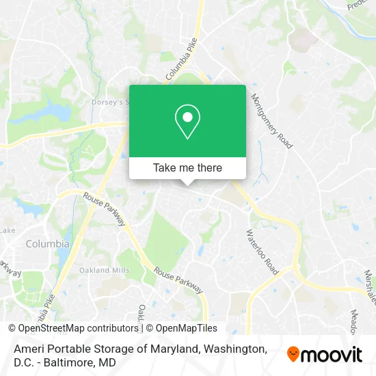 Mapa de Ameri Portable Storage of Maryland
