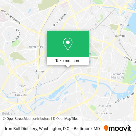 Iron Bull Distillery map