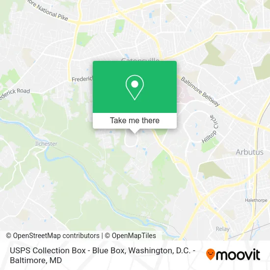USPS Collection Box - Blue Box map