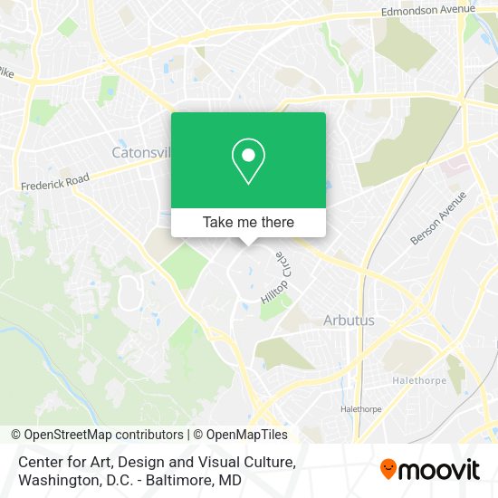 Center for Art, Design and Visual Culture map