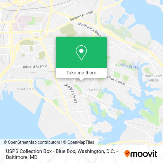 USPS Collection Box - Blue Box map