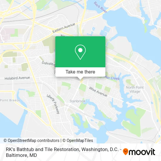 Mapa de RK's Bathtub and Tile Restoration