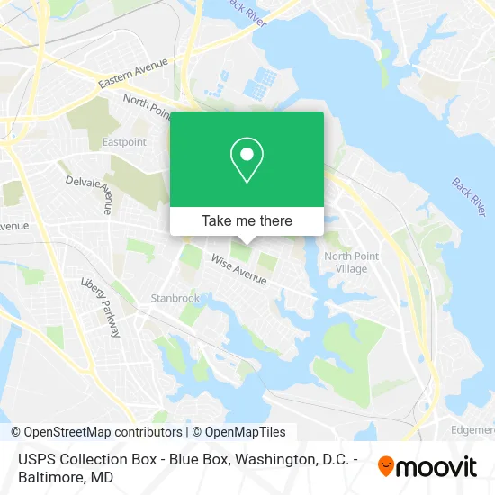 USPS Collection Box - Blue Box map