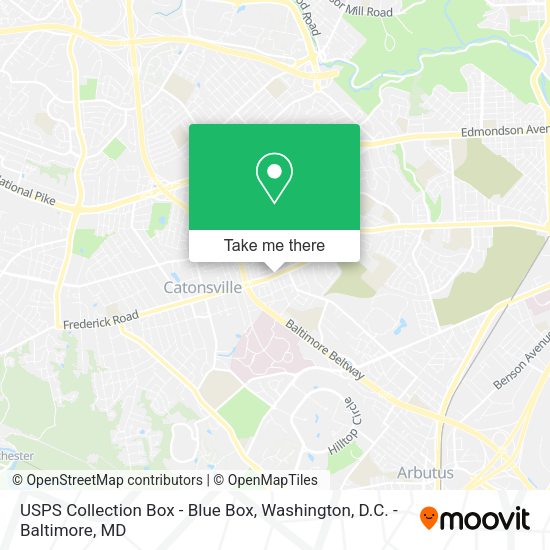 USPS Collection Box - Blue Box map