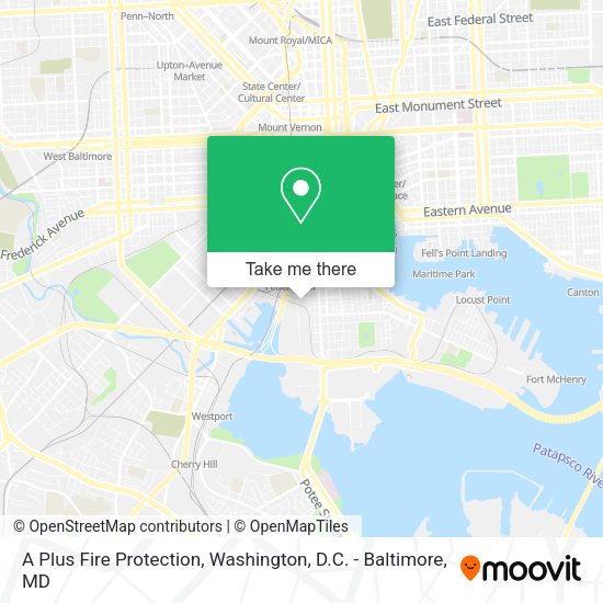 A Plus Fire Protection map