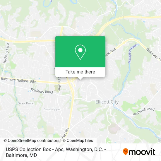 USPS Collection Box - Apc map