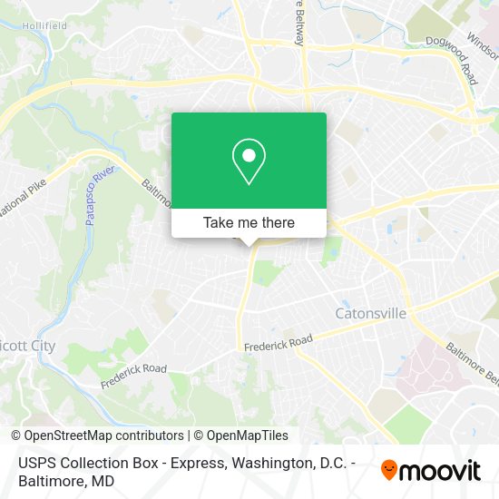 USPS Collection Box - Express map