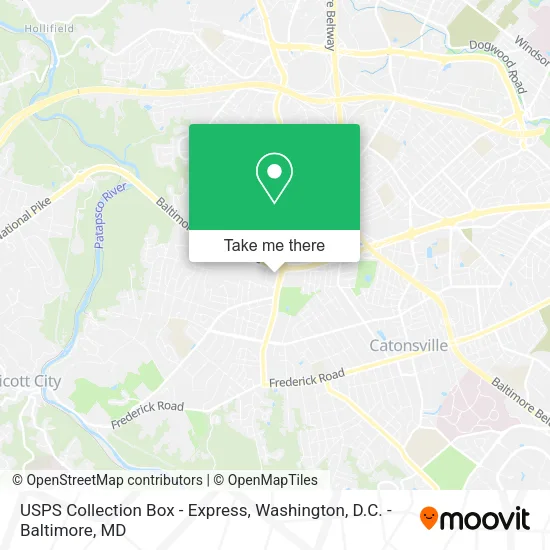 USPS Collection Box - Express map