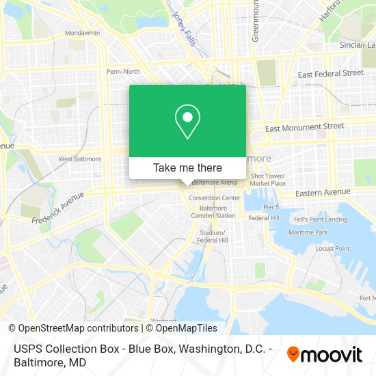 USPS Collection Box - Blue Box map