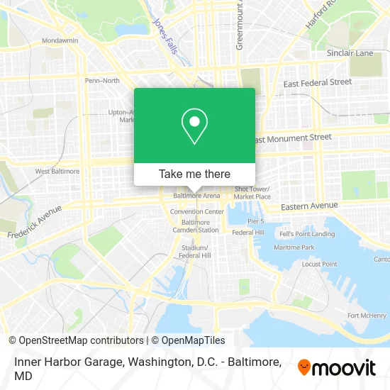 Inner Harbor Garage map