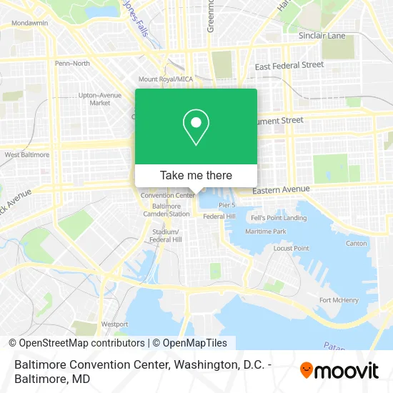 Mapa de Baltimore Convention Center