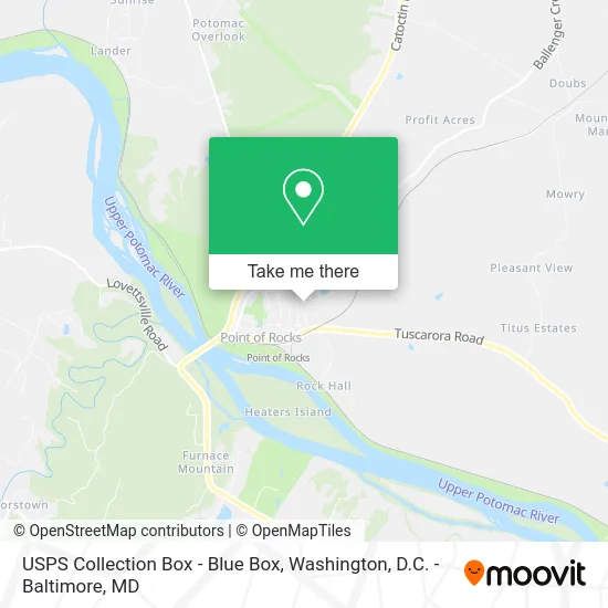 USPS Collection Box - Blue Box map