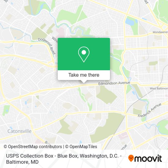 USPS Collection Box - Blue Box map