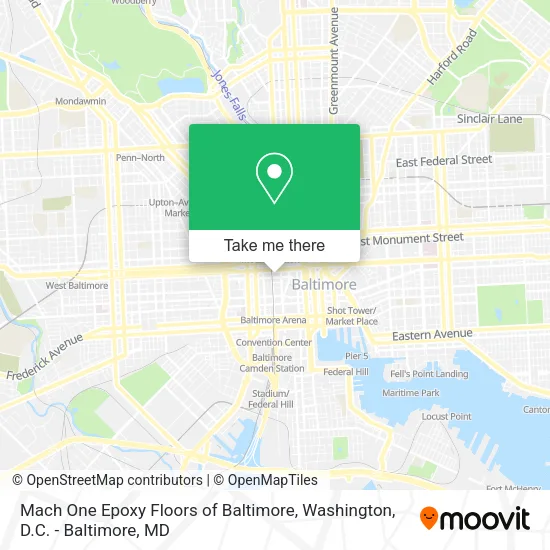 Mach One Epoxy Floors of Baltimore map